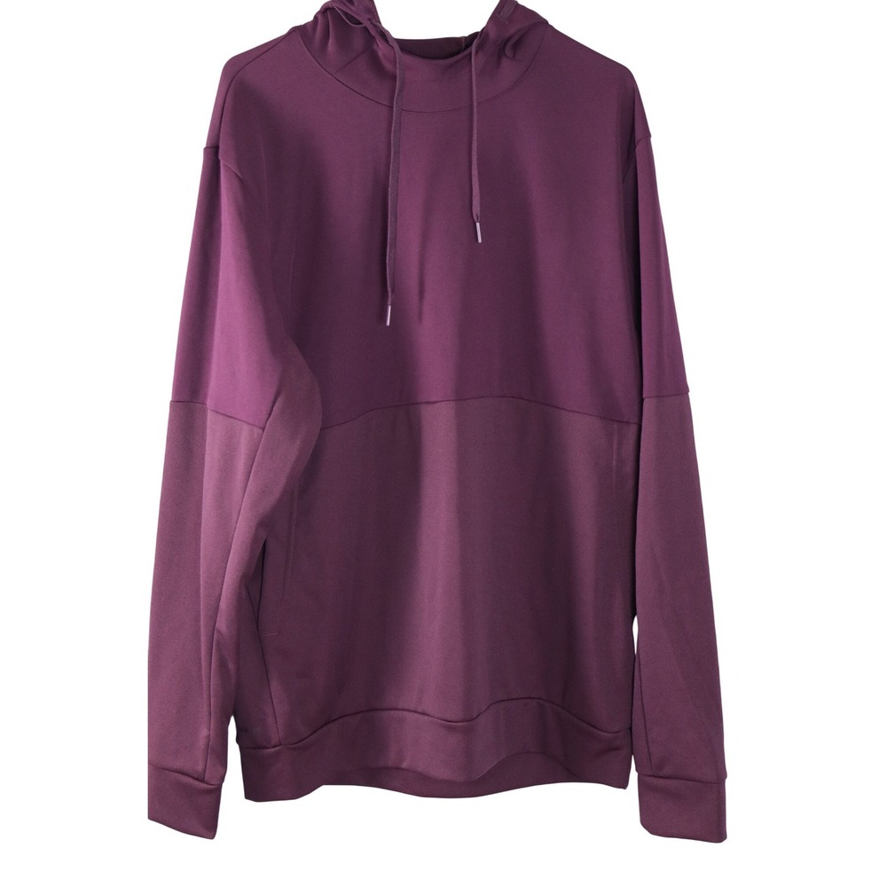 New W/O Tags Adidas Mens XLT Hoodie Dark Red Maroon Burgundy‎ Two Tone Athletic